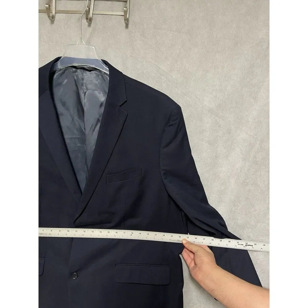Beverly Hills Polo Club Suit Men 50L Navy Blue 2 B Career‎ 43X28 Pants Luxury